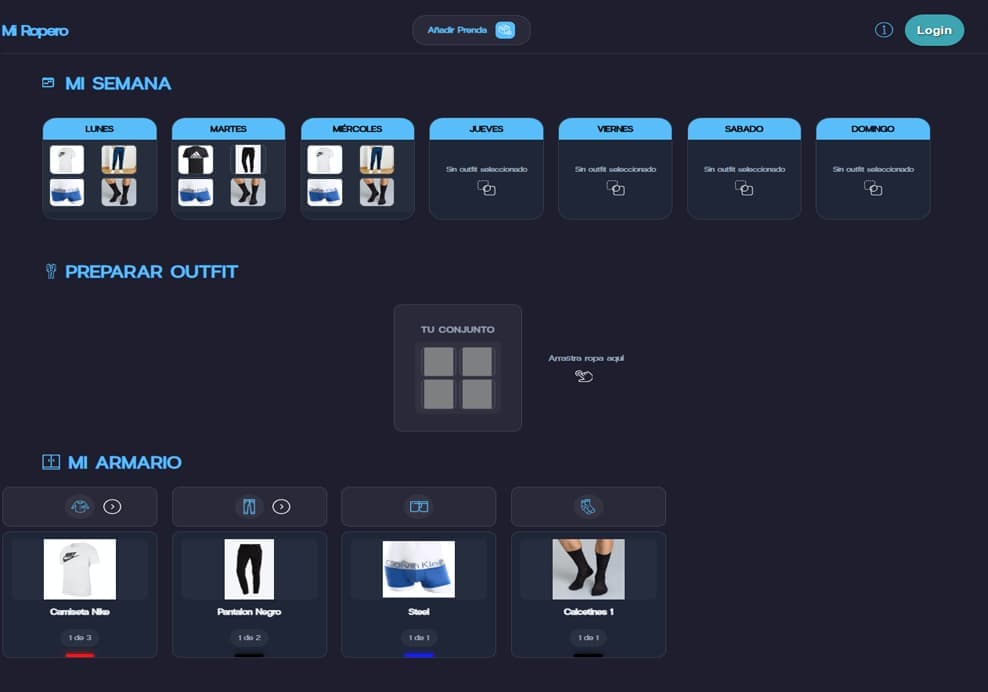 Control de tus Outfits